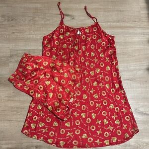 100% Silk Coord Matching Couples Pajama Set - Nightie & Boxers